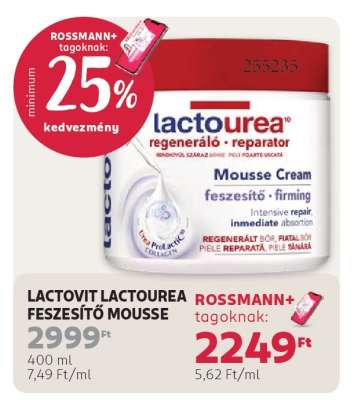 LACTOVIT LACTOUREA FESZESÍTŐ MOUSSE
