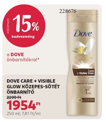 DOVE CARE+VISIBLE GLOW KÖZEPES-SÖTÉT ÖNBARNÍTÓ