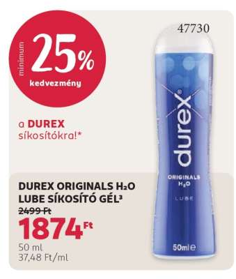 DUREX ORIGINALS H₂O LUBE SÍKOSÍTÓ GÉL