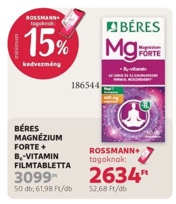 Béres Magnézium Forte +B6-vitamin filmtabletta