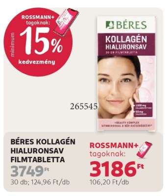 BÉRES KOLLAGÉN HIALURONSAV FILMTABLETTA