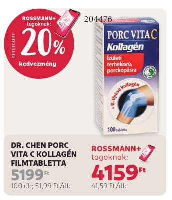 DR. CHEN PORC VITA C KOLLAGÉN FILMTABLETTA