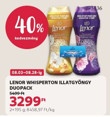 LENOR WHISPERTON ILLATGYÖNGY DUOPACK