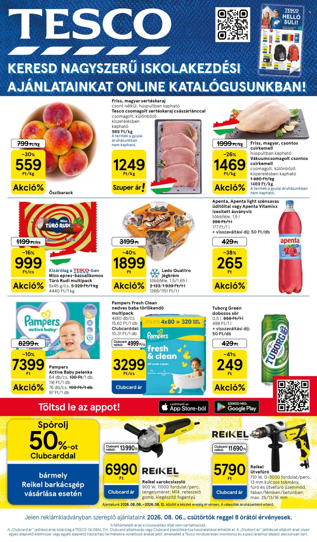 TESCO akciós újságok - 2026.08.06 - 2026.08.12. Oldal 1