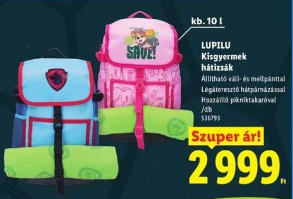 LUPILU Kisgyermek hátizsák