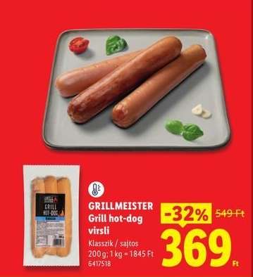 GRILLMEISTER Grill hot-dog virsli