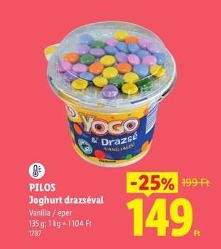 PILOS Joghurt drazséval
