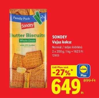 Sondey Vajas keksz