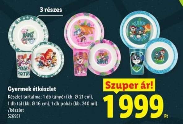 Gyermek étkészlet