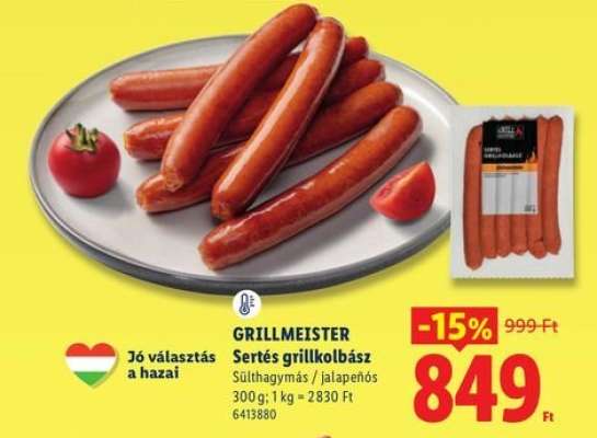 GRILLMEISTER Sertés grillkolbász
