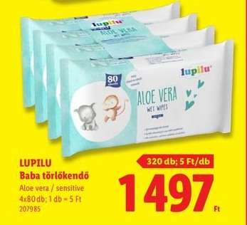 LUPILU Baba törlőkendő