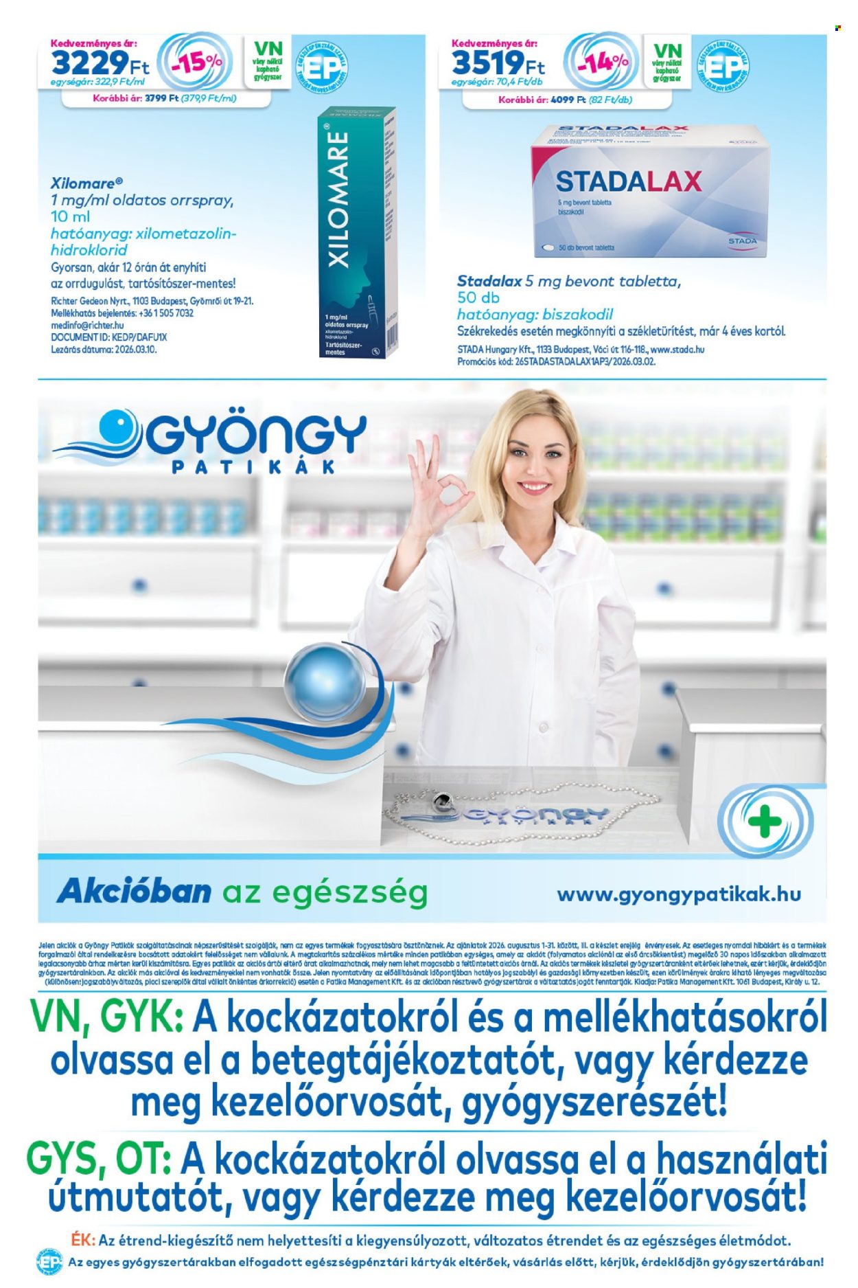 Gyöngy Patikák akciós újságok - 2026.08.01 - 2026.08.31. Oldal 20