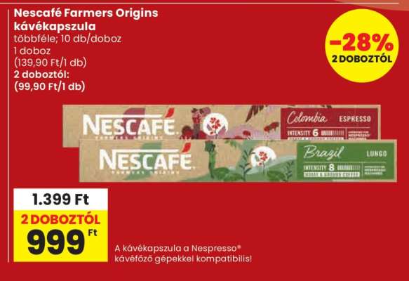 Nescafé Farmers Origins kávékapszula