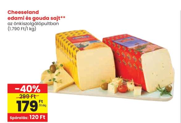 Cheeseland edami és gouda sajt