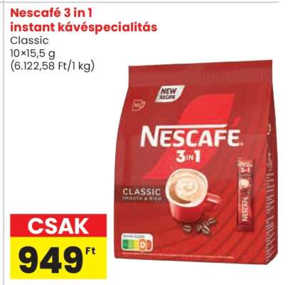 Nescafé 3 in 1 instant kávéspecialitás