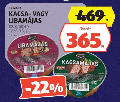 PRIMANA KACSA- VAGY LIBAMÁJAS