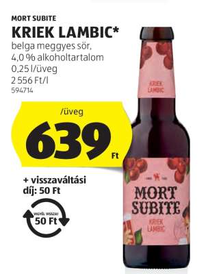 MORT SUBITE KRIEK LAMBIC