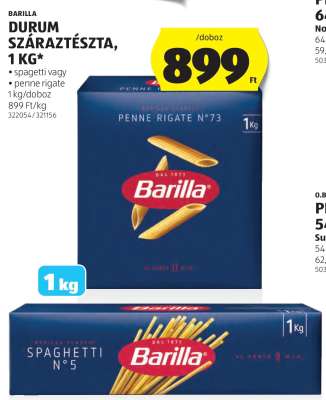 Barilla Durum Száraztészta, 1 kg