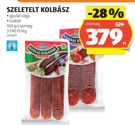 Szeletelt kolbász