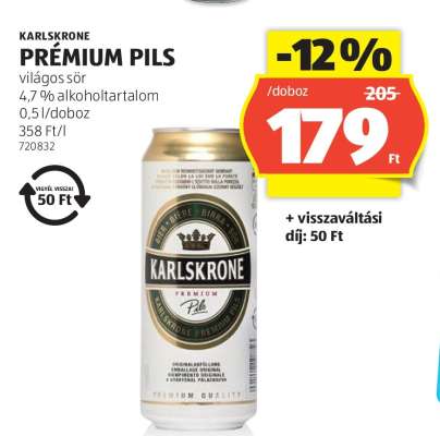 KARLSKRONE PRÉMIUM PILS