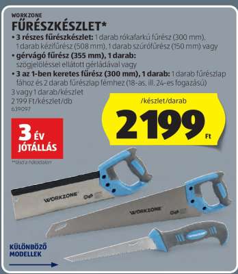 WORKZONE Fűrészkészlet