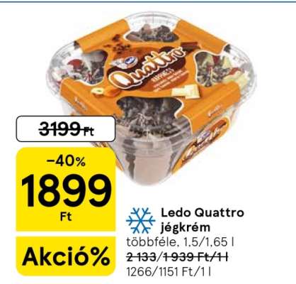 Ledo Quattro jégkrém
