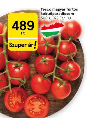 Tesco magyar fürtös koktélparadicsom