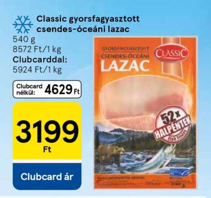 Classic gyorsfagyasztott csendes-óceáni lazac