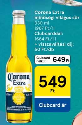 Corona Extra minőségi világos sör