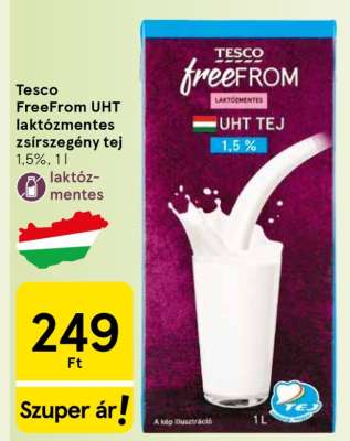 Tesco FreeFrom UHT laktózmentes zsírszegény tej