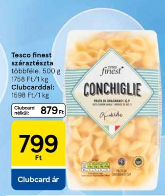Tesco finest száraz tészta