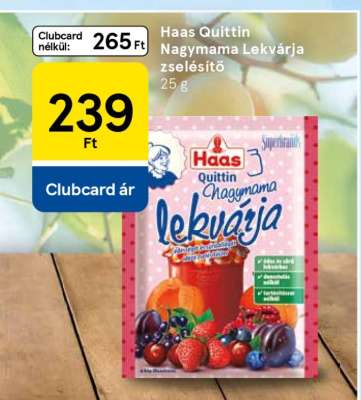Haas Quittin Nagymama lekvárja zselésítő
