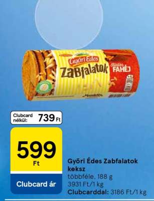 Győri Édes Zabfalatok keksz
