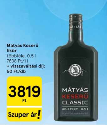Mátyás Keserű likőr