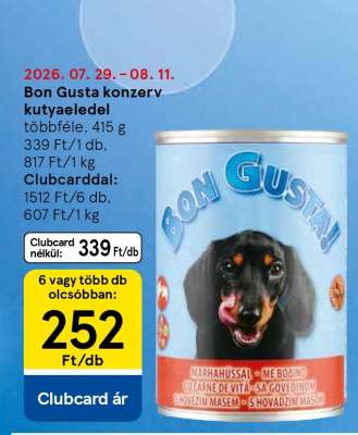 Bon Gusta konzerv kutyaeledel