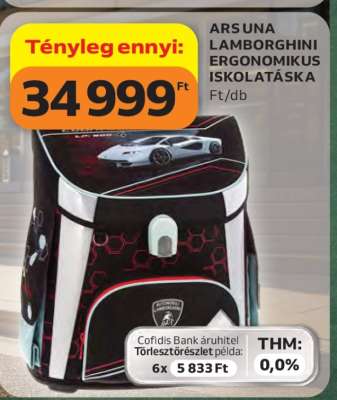 ARS UNA LAMBORGHINI ERGONOMIKUS ISKOLATÁSKA