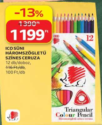 ICO SÜNI HÁROMSZÖGLETŰ SZÍNES CERUZA