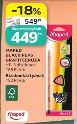 MAPED BLACK'PEPS GRAFITCERUZA