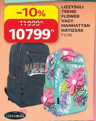 Lizzysuli Trend Flower vagy Manhattan Hátizsák