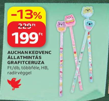 AUCHAN KEDVENC ÁLLATMINTÁS GRAFITCERUZA