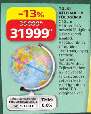 TOLKI INTERAKTÍV FÖLDGÖMB