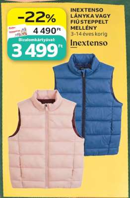 INEXTENSO LÁNYKA VAGY FIÚ STEPPELT MELLÉNY