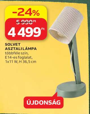 SOLVET ASZTALI LÁMPA