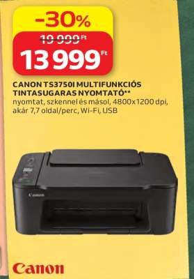 CANON TS3750I MULTIFUNKCIÓS, TINTASUGARAS NYOMTATÓ
