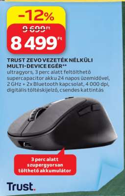 TRUST ZEVO VEZETÉK NÉLKÜLI MULTI-DEVICE EGÉR