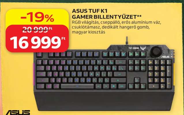 ASUS TUF K1 GAMER BILLENTYŰZET