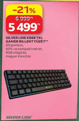 SILVER LINE KB68 TKL GAMER BILLENTYŰZET