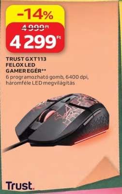 TRUST GXT113 FELOX LED GAMER EGÉR