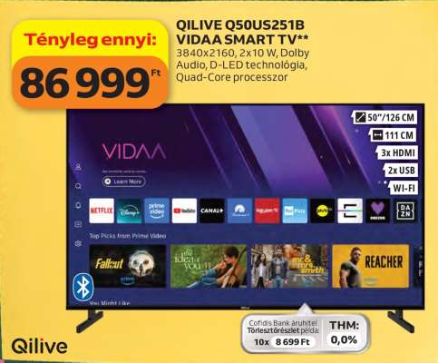 QILIVE Q50US251B VIDAA SMART TV