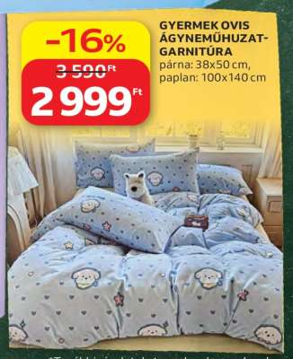 GYERMEK OVIS ÁGYNEMŰHUZAT-GARNITÚRA